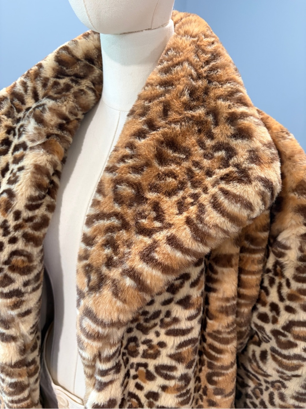 Anthropologie Leopard Print Faux Fur Jacket Coat Animal Print Size Small NWOT - Picture 10 of 15